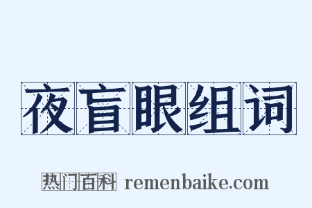 夜盲眼组词是什么意思的图片